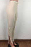 Black White Black Green Pink Apricot Orange purple Zipper Fly High Solid Zippered Boot Cut Pants Bottoms