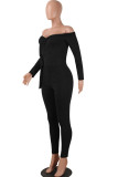 Light Gray Sexy Solid bandage Patchwork Long Sleeve V Neck Jumpsuits