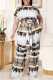 Yellow Fashion Casual Print Basic O Neck Plus Size Two Pieces