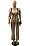 Stripe Street Striped Loose Long Sleeve Two Pieces