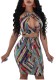 As Show Sexy & Club HALTER Sleeveless Halter Sheath skirt Two Piece Clothes