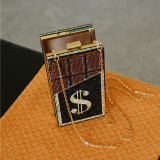 Black Fashion Patchwork Chain Strap Crossbody Bag