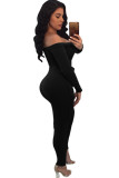 Light Gray Sexy Solid bandage Patchwork Long Sleeve V Neck Jumpsuits