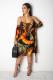Multi-color Sexy Fashion Floral asymmetrical Print Two Piece Suits Regular Long Sleeve Two-Piece Dres