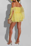 Red Fashion Casual Solid Backless Off the Shoulder Regular Romper