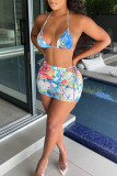 Leopard Print Sexy Print Patchwork Frenulum Swimwears