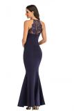 Red Fashion adult Sexy Spaghetti Strap Sleeveless Slip Slim Dress Floor-Length Patchwork Solid
