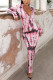 Pink Milk. Street Sleeve Long Sleeves V Neck Step Skirt Ankle-Length Print Dresses