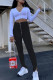 Black White Black Green Pink Apricot Orange purple Zipper Fly High Solid Zippered Boot Cut Pants Bottoms