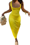 Black Milk. Fashion Sexy adult Ma'am Tank Sleeveless Square Step Skirt Floor-Length Solid backless Dresses
