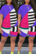 purple Fashion Active Casual O Neck Geometric Plus Size