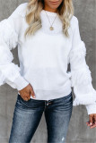 Black Fashion Casual Tassel Long Sleeve Sweater