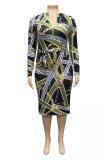 White Fashion Sexy adult Turndown Collar Print Zippered