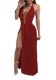 Maroon Brief Cute Asymmetrical Loose Long Club Dresses