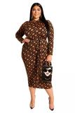 White Fashion Sexy adult Turndown Collar Print Zippered