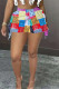 Red Casual Print Tassel Patchwork Straight High Waist Straight Full Print Bottoms