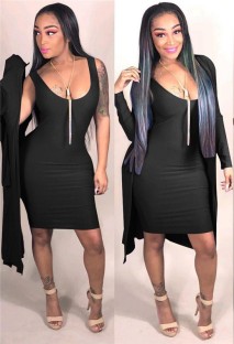 As Show Casual V-Neck Long Sleeve Long Sleeve Pencil skirt skirt Two Piece Clothes