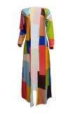 Yellow Casual Elegant Twilled Satin Plaid Print Cardigan Bateau Neck Outerwear