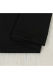 Black Network Sexy Patchwork Solid Hip skirt Long Sleeve Two-Piece Dress
