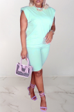 Pink Casual Solid Patchwork O Neck Short Sleeve Two Pieces