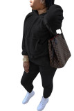 Coffee Fashion Sexy Adult Solid Patchwork Hooded Collar Long Sleeve Regular Sleeve Regular Two Pieces