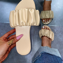 Apricot Casual Street Patchwork Fold Opend Out Door Shoes