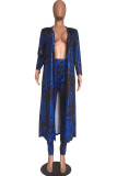 Gold Casual Printed Blending Two-piece Pants Set(Without T-shirt)