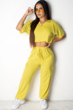 Black Fashion Sexy Patchwork Solid Straight Two-piece Pants Set