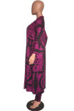 Gold Casual Printed Blending Two-piece Pants Set(Without T-shirt)