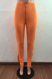 Black White Black Green Pink Apricot Orange purple Zipper Fly High Solid Zippered Boot Cut Pants Bottoms