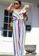 White Striped Fashion Jumpsuits & Rompers