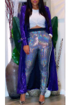 Silver Elastic Fly High Gilding pencil Pants Bottoms