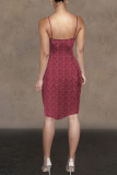 Silver Sexy Solid Patchwork Spaghetti Strap Irregular Dress Dresses