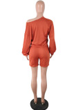 Black Fashion adult Ma'am Street Patchwork Solid Hole Two Piece Suits pencil Long Sleeve Two Pieces