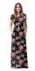 As Show-10 Brief Cute O-Neck Short Sleeve Loose Long Print Dresses