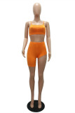 Blue Fashion Sexy Suspender Top And Shorts Two-piece Set