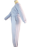Grey Street Solid Bandage Frenulum O Neck Plus Size 