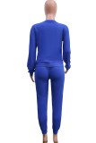 Pink Casual Striped Patchwork Solid pencil Long Sleeve Two Pieces