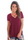 As Show Fashion Casual Regular V-Neck Short Solid Regular Tees & T-shirts