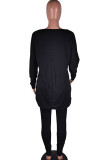 Green Fashion adult Ma'am Street Solid Two Piece Suits pencil Long Sleeve Two Pieces