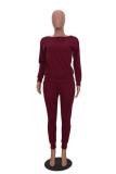 White Casual Fashion Slim fit Solid Two Piece Suits Patchwork pencil Long Sleeve