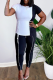 White Casual Solid Patchwork O Neck Short Sleeve Two Pieces