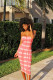 Pink Fashion Casual Print Sleeveless Wrapped Rompers