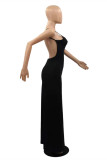 Burgundy Fashion Sexy Solid Backless Spaghetti Strap Sleeveless Dress Dresses