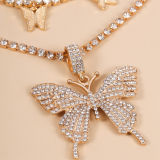 Gold Fashion Casual Butterfly Necklace