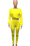 Black Active Europe and America Street Solid Skinny Long Sleeve Two Pieces