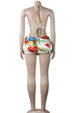 Leopard Print Sexy Print Patchwork Frenulum Swimwears