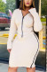 Apricot Casual Solid O Neck Long Sleeve Two Pieces