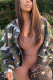 Camouflage Street Camouflage Print Turndown Collar Outerwear