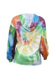 Multi-color hooded Print Print Long Sleeve Sweats & Hoodies